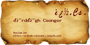 Ördögh Csongor névjegykártya